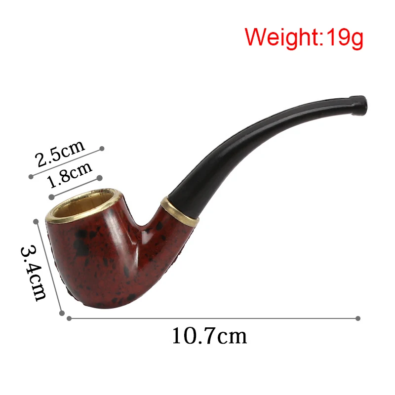Detachable Resin Wood Leopard Print Portable Washable Smoke Tobacco Smoking Pipes Accessories