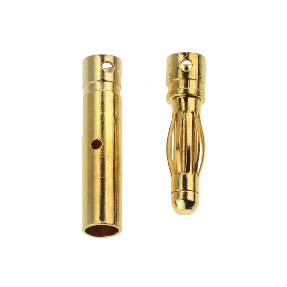 

10Pair 4mm Gold-Plated Bullet Banana Socket Male Female Banana Connector Model Battery Plug