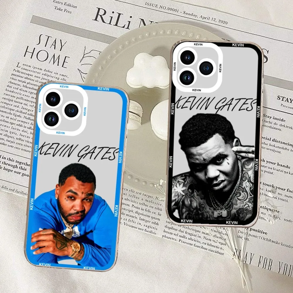 Hot New Kevin Gates Singer Custodia Per Telefono Hip Hop Per Iphone 11 12 Mini 13 14 15 Pro Max Guscio Trasparente