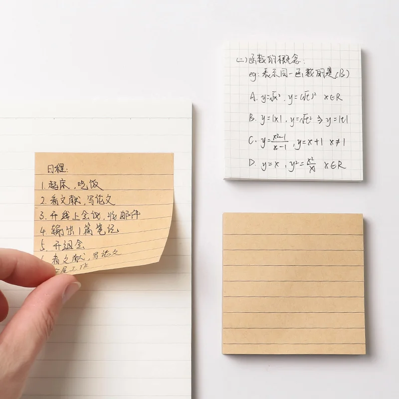 Note adesive di base Blocco note di cancelleria Segnalibro postale Note adesive It Adesivi kawaii nel taccuino Blocco note Cancelleria coreana carina - immagine 3