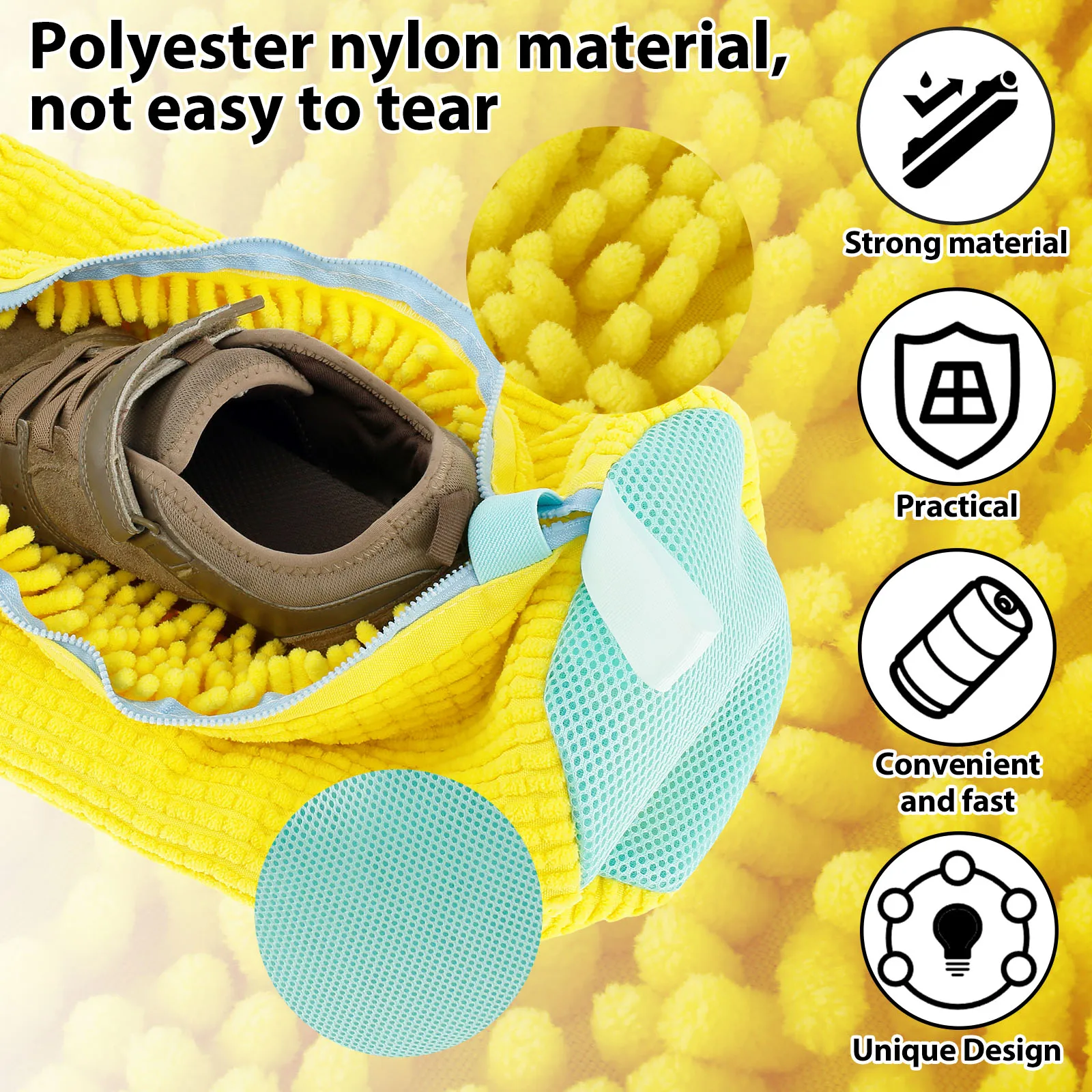 1/2PCS Shoe Washing Bag Cotton Laundry Net Fluffy fibers Easily remove dirt Shoes  Washing Bags Anti-deformation Organizer 4