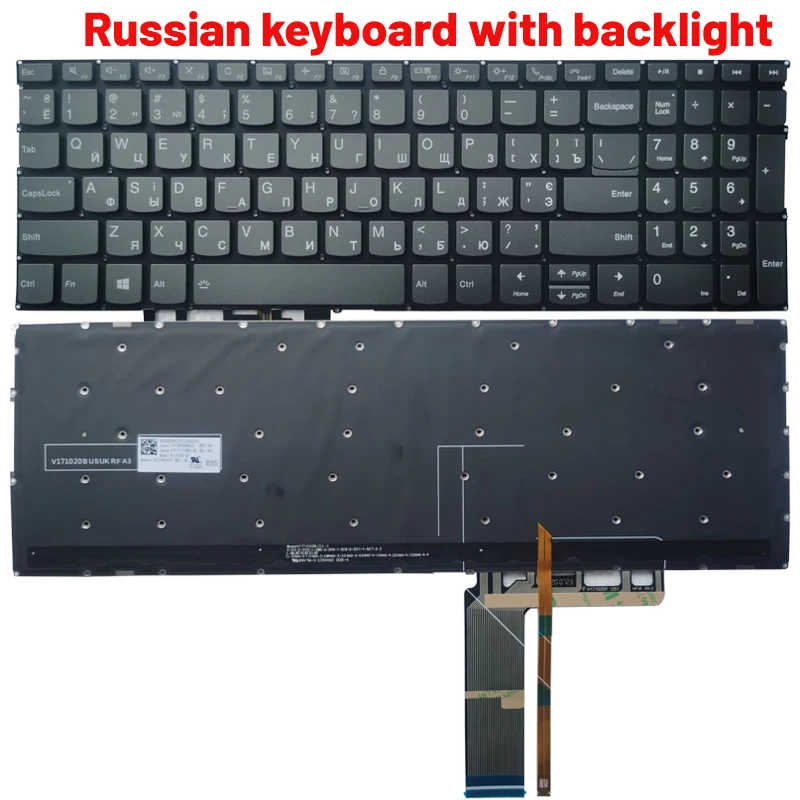 para Lenovo Thinkbook 15-iml 15-iil Russo Eua Reino Unido Teclado Portátil com Luz de Fundo Novo - Imagem 6