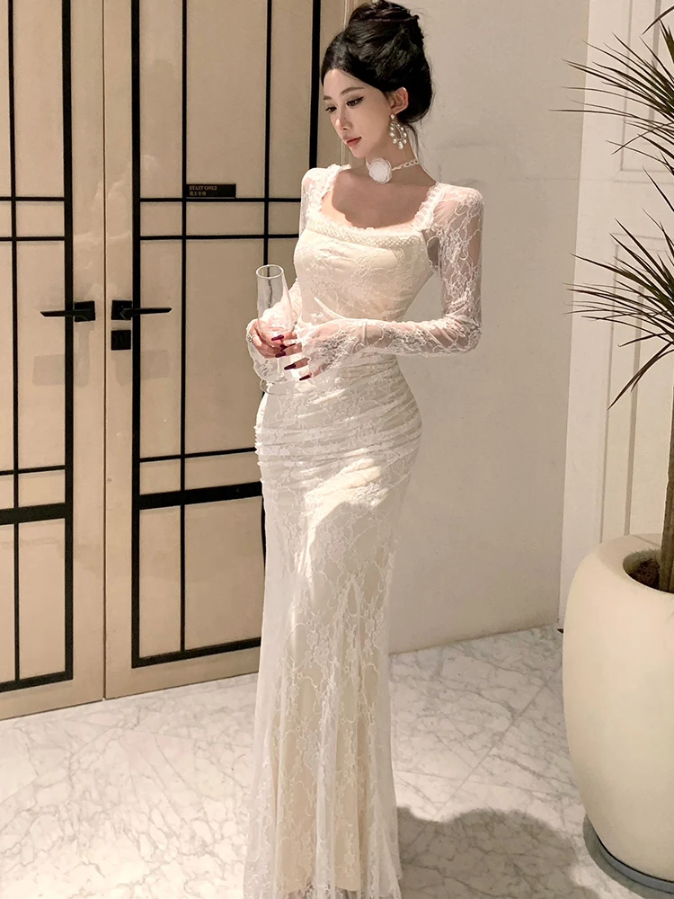 فستان سهرة فاخر أنيق للسيدات على الموضة الكورية لل...