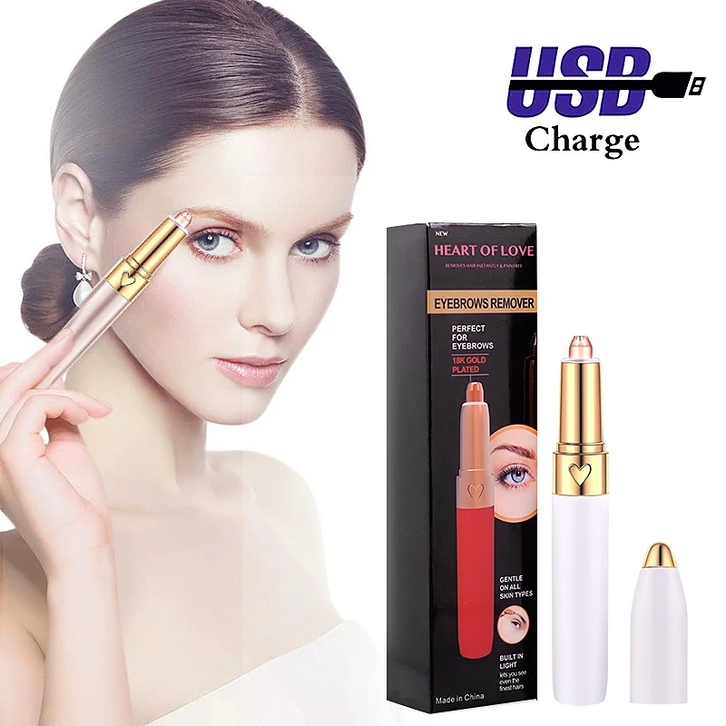 USBElectricEyebrowTrimmerPenHairRemoverEyebrowRazorEpilator