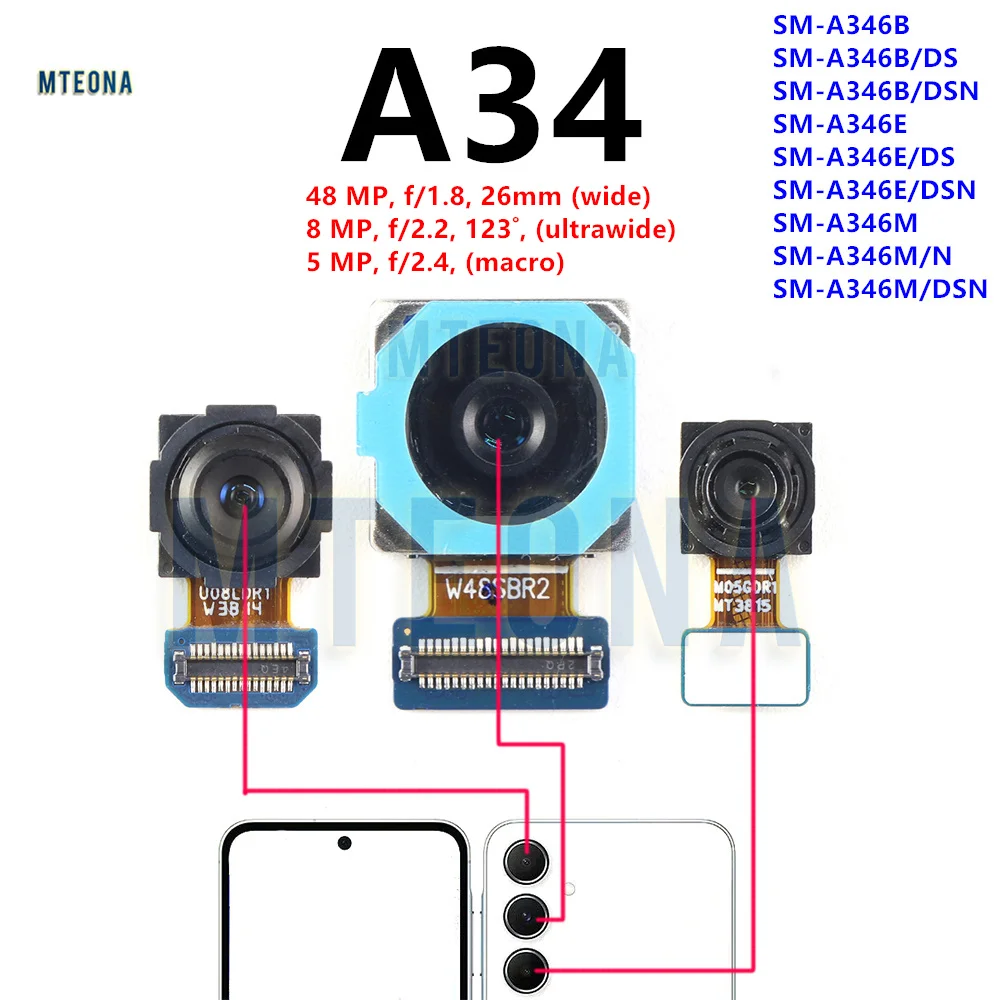 Enhanced Camera Module Replacement for Samsung Galaxy A Series - Front & Rear Views