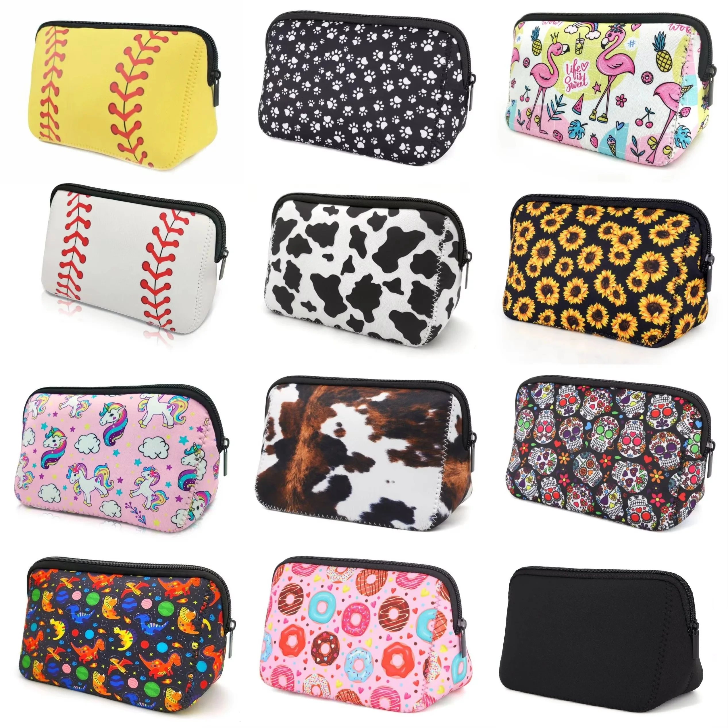 1Pack Kosmetik Tasche Wasserdichte Reise Tragbare Kulturbeutel Neopren Make-Up Taschen Organizer Bleistift Fall Für Frauen Kinder Weihnachten Geschenke