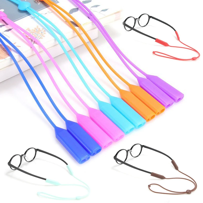 

Adjustable Color Elastic Silicone Eyeglasses Straps Sunglasses Chain Sports Fixed Anti-Slip String Glasses Ropes Band Elastic