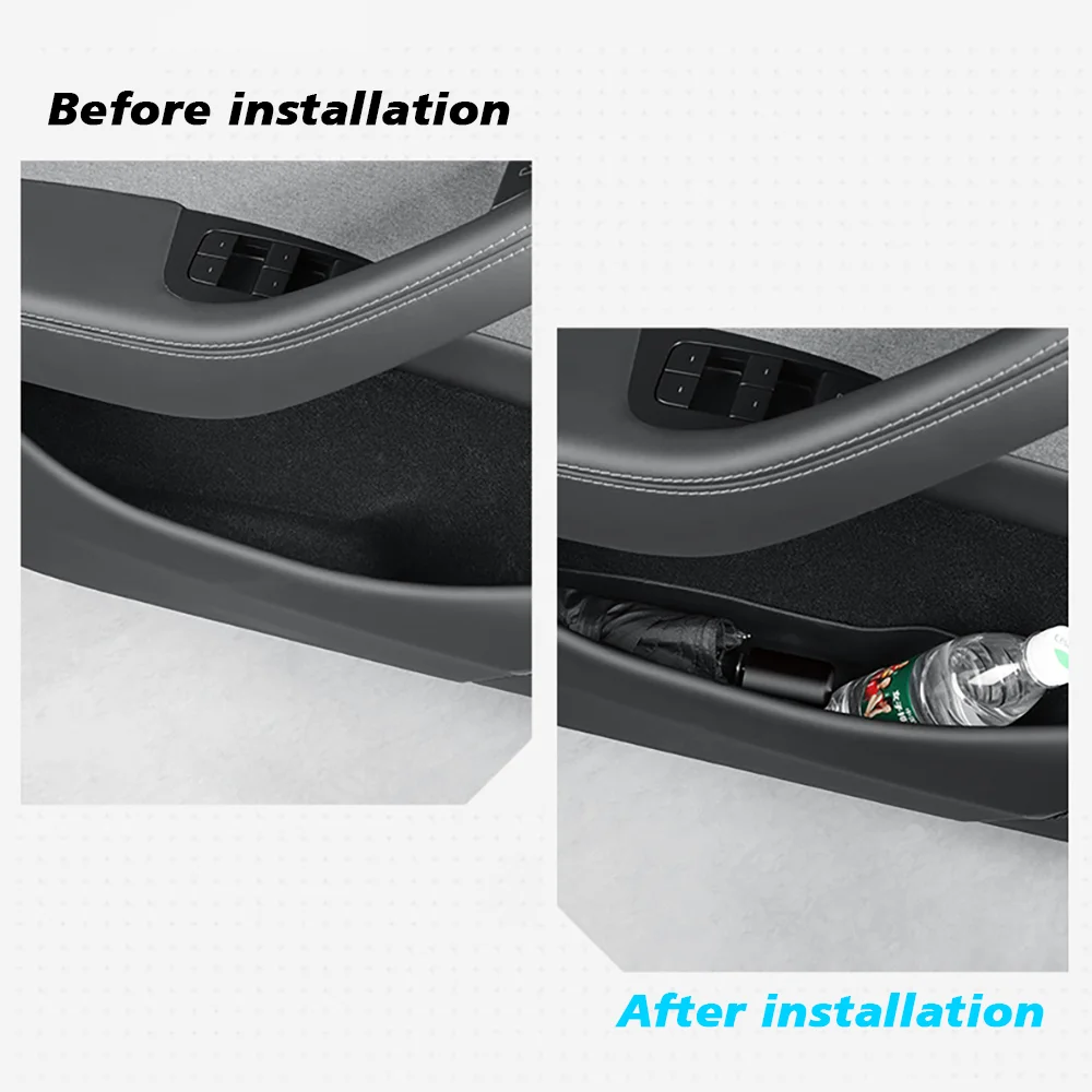 For Tesla Model Y 2025 Launch Juniper Car Door Side Storage Box Front Rear TPE D