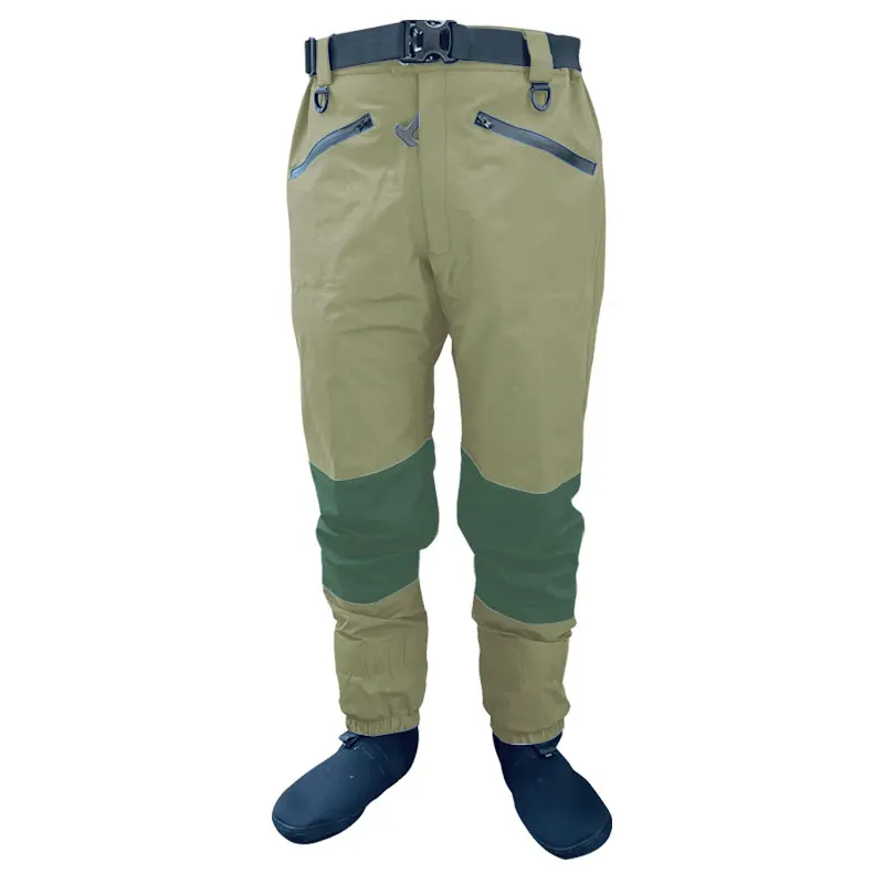 Waist Wader Fly Fishing 4-Ply Waterproof Breathable Wading Pants Neoprene Stockingfoot Trouser For Men Duck Hunting Kayaking Fly Fishing Waders