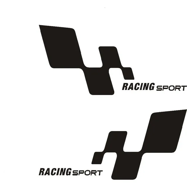 

Racing sports car Sticker waterproof 30 CM Black Color