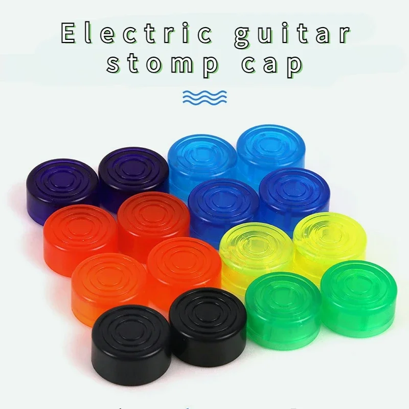5/10 Teile/paket Elektrische Gitarre Effekt Pedal Fuß Nagel Kappe Verstärker Candy Farbe Fuß Schalter Topper Knopf Zubehör 2,5 cm
