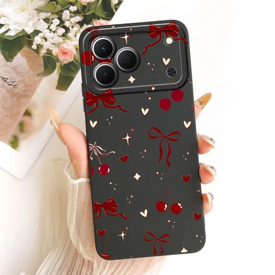 Cute Cartoon Cat Painted Soft Silicone Phone Case Cover