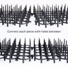 12Pcs/set Garden Anti-Cat Prickle Mat Cat Scat Mat with Ground Spikes and Cable Ties Keep Cat Dog Away Digging Repellent Mat 6