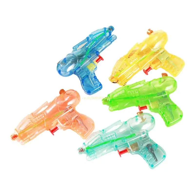 

5 PCS Children's Toy Water Guns Mini Transparent Squirt Water Guns Kids Summer Outdoor Fight Beach Blaster Toy Toy Drop Shipping