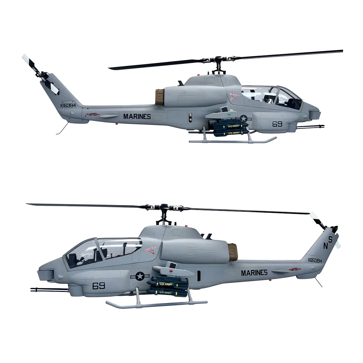 Kit Hélicoptère RC Super Cobra Navy AH-1W - Échelle 470, ARF (Almost Ready To Fly) - Neuf