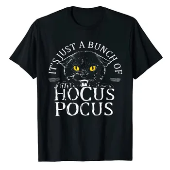 Vintage Halloween Black Cat It's Just A Bunch of Hocus Pocus T-Shirt Cute Cat-Lover Graphic Tee Tops Short Sleeve Blouses Gifts- Vintage Halloween Black Cat It s Just A Bunch of Hocus Pocus T Shirt Cute Cat.jpg