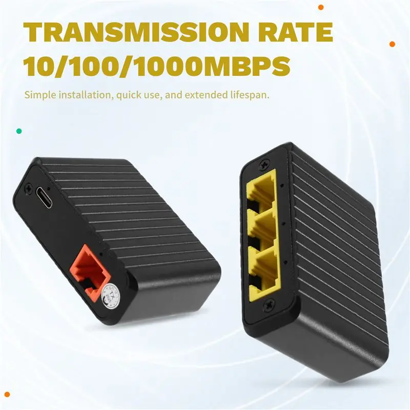 이더넷 스위치 4 포트 1 입력 3 출력 1000Mbps 기가비트 라우터용 Lan 허브 확장 풀/하프 듀플렉스 네트워크 어댑터
