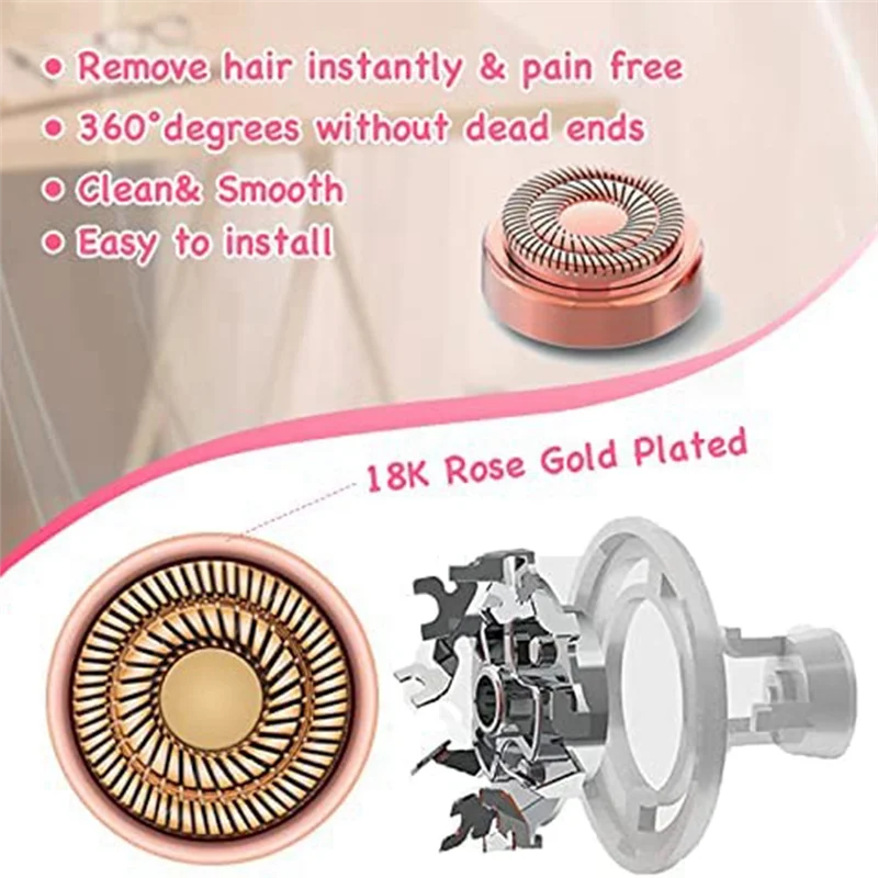 Replacement Heads, Women Facial Hair Remover Replacement Heads Generation 2 for Finishing Touch Facial Hair Removal Tool 2