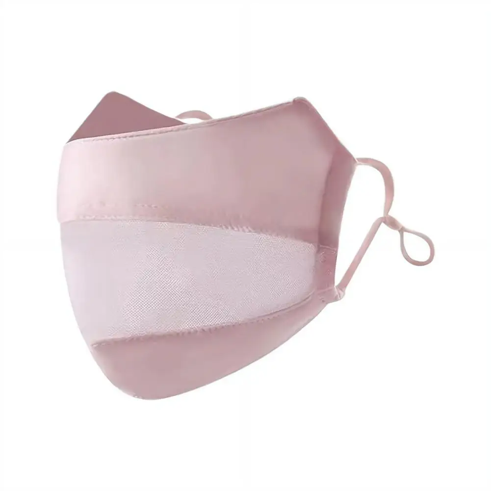 UV-Schutz-Gesichtsmaske für Damen, waschbar, für den Sommer, atmungsaktives Mesh-Patchwork-Gesichtsschutz-Gesichtsmaske für Golf, Sport, Radfahren, Wandern – Detail 4