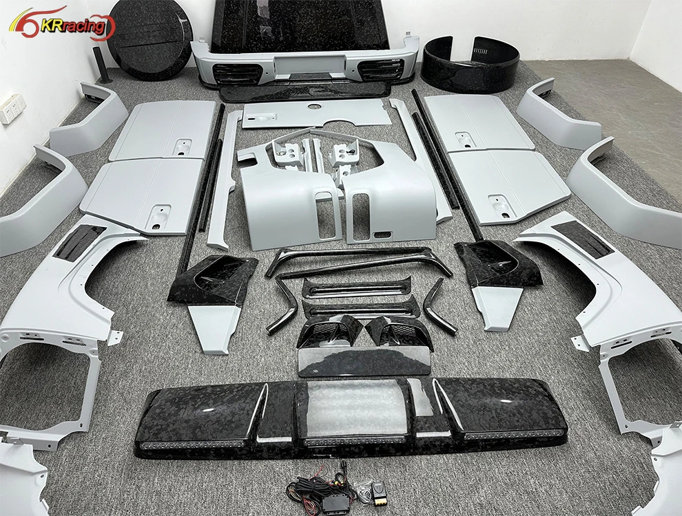 Mansori Style Partial Forged Carbon Fiber Car Body Kit With Bumber ,Hood For Mercedes Benz G-Class W464 G63 AMG 2019-2024