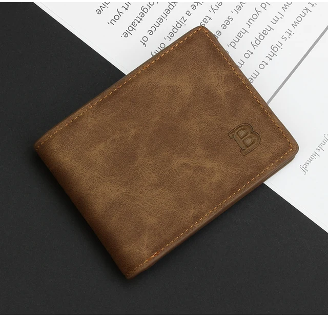 Kernelly Men's Wallets Zipper Small Male Money Purse Brand Designer Coin Bag Wallet Card Holder Slim Purse Money Wallet Brown, Size: One Size