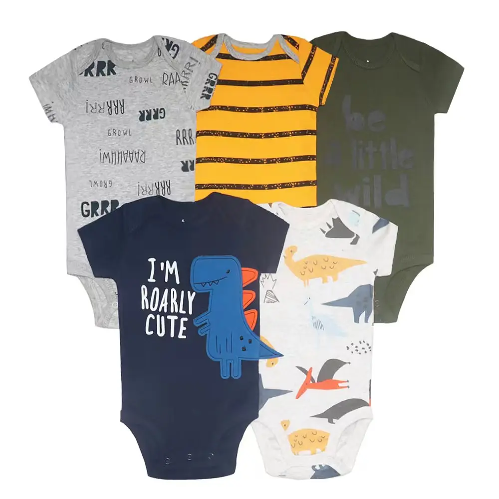 5 Pcs Baby Bodysuit For Newborn 0-24M