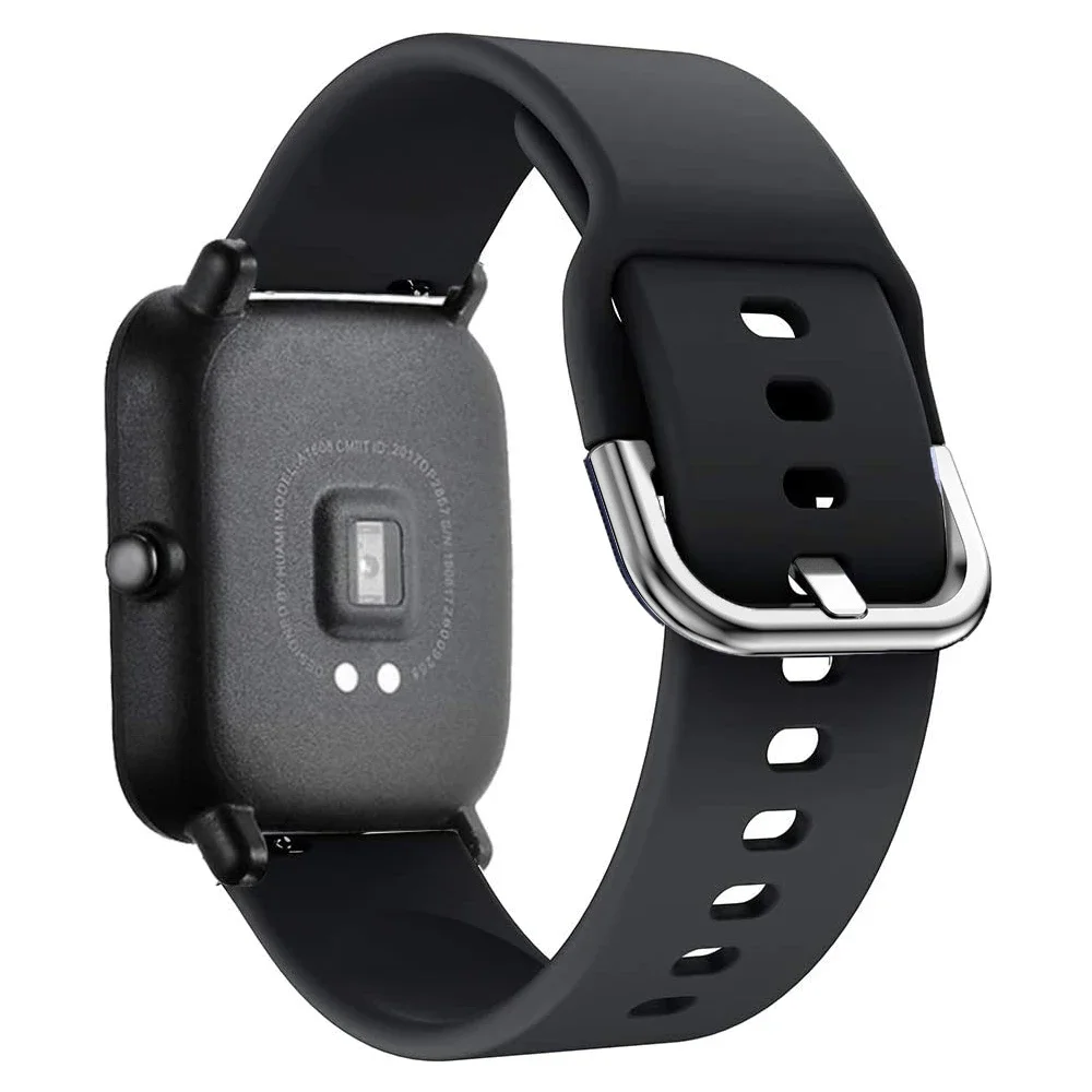 Universal 20mm/22mm Silicone Smartwatch Band Replacement Strap