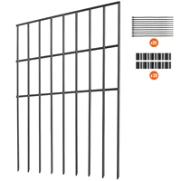 SucceBuy Garden Fence No Dig Fence Animal Barrier Fence Underground Decorative Garden Fencing with 1.5 in Spike Spacing for Yard