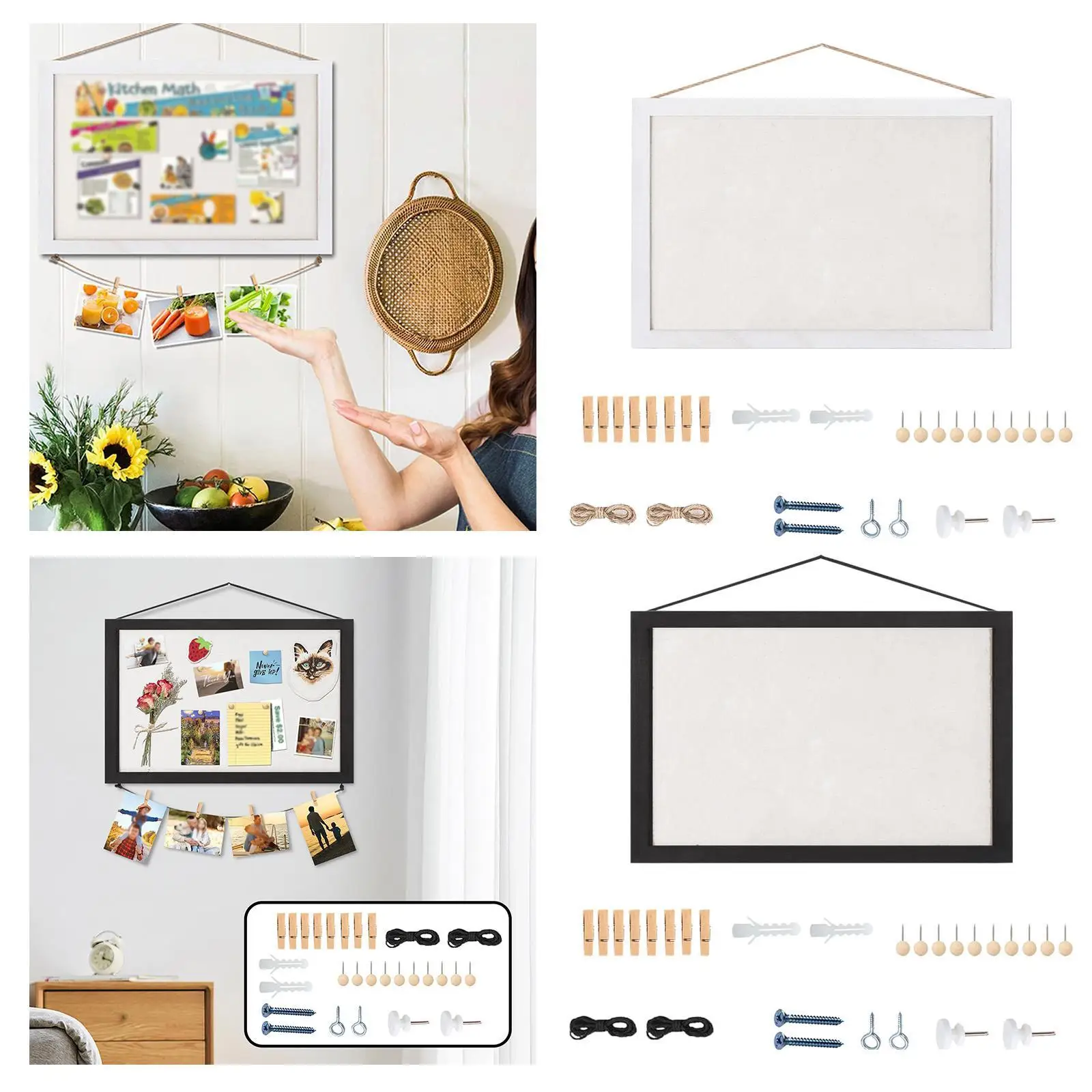 Cork Board Corkboard Wall Mounted Board Message for Home Decoration Bedroom