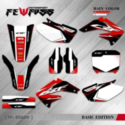 FEWFUSS Full Graphics Decals Stickers For Honda CRF450R CRF450 2002 2003 2004 CRF 450 Motorcycle Background Custom Number Name