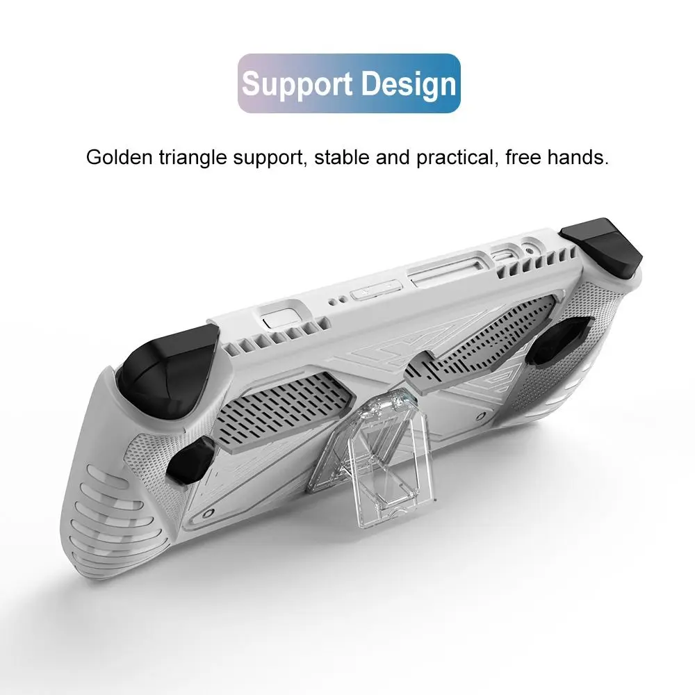Kickstand Protective Silicone Soft Back Case with Full Protection Design
