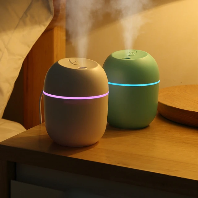 Mini Humidificateur D'air Ultrasonique 220ml, Diffuseur D'huile Essentielle  Et D'arôme Pour Maison Et Voiture, Brumisateur Usb Avec Lampe De Nuit Led -  Humidificateurs - AliExpress