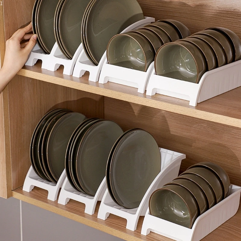 Plastic Plate Bowl Storage Holder Ventilated Kitchen Organizer Rack Anti  Deform Kitchenware Dishes Drainage Shelf Kitchen Supply