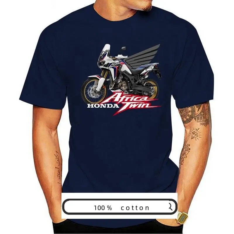 

Hot Sale Japanese Motorcycle Motorrad Africa Twin Tricolor Hobby Fan 2023 Casual Stylish Retro t-shirt 100% Cotton