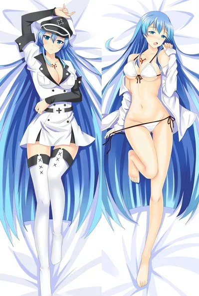 

60x180cm Japanese Anime Akame ga KILL! Esdeath Akame Dakimakura Body Pillow Case Esdese Fullbody Hugging Cushion Cover Otaku