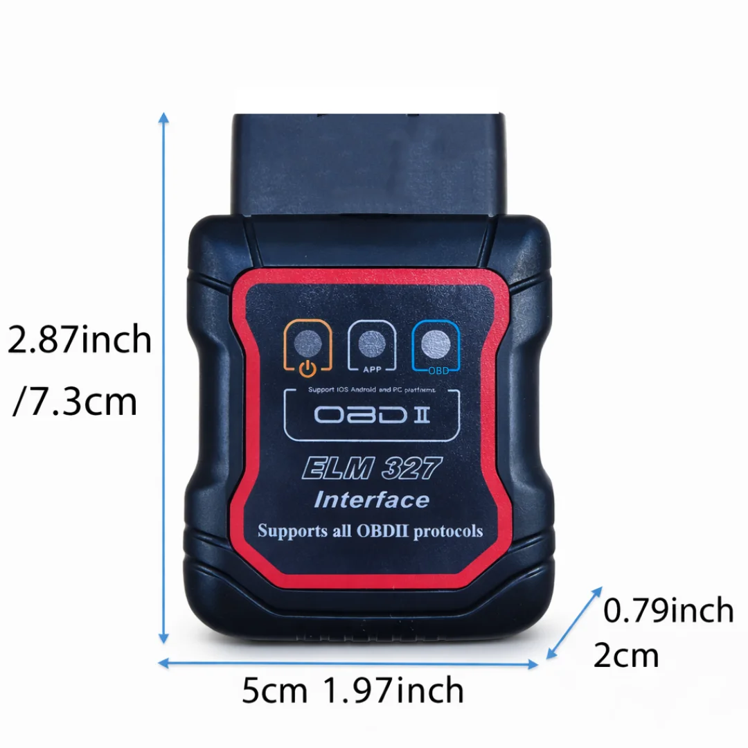 Wireless ELM327 OBD2 Scanner Bluetooth Auto Diagnostic Scan Tool Car Code Reader Check Engine Light with Free No-Ads App