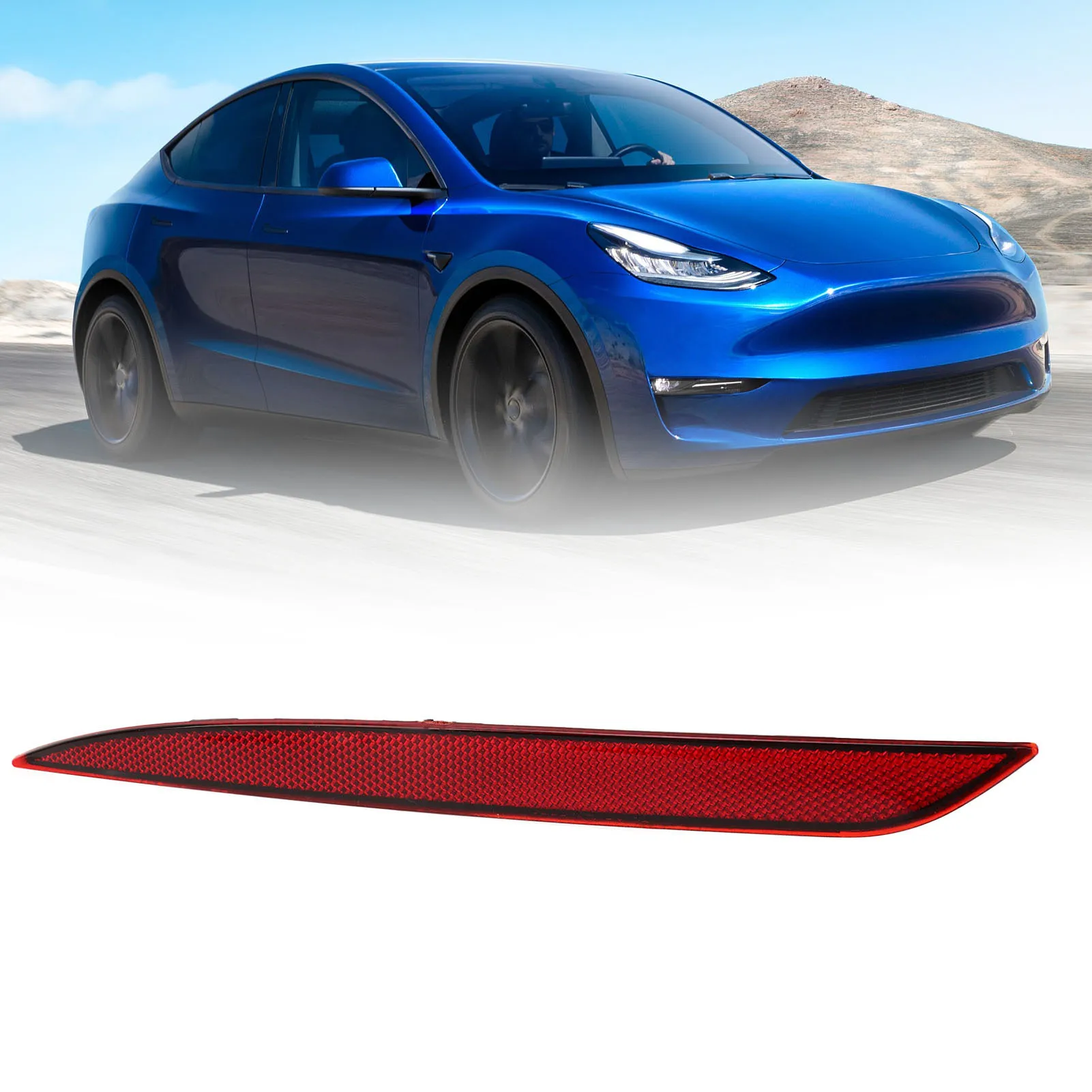 후면 범퍼 반사판 빨간색 렌즈 자동차 테일 반사판 조명 교체 Tesla Model Y 2020  2023 범퍼 반사판 라이트 램프