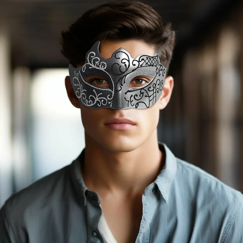 2PCS Paar Masken Sexy Gemalt Maskerade Venedig Feder Blume Party Halbe Gesicht Abdeckung Hochzeit Karneval Leistung Kostüm Prom – Detail 1