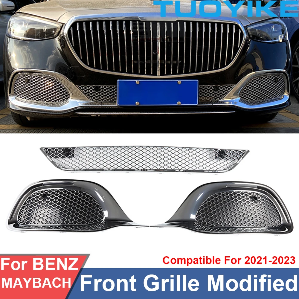 CarPolishChromedFrontBumperGrillCenterGrilleModifiedUpgrade