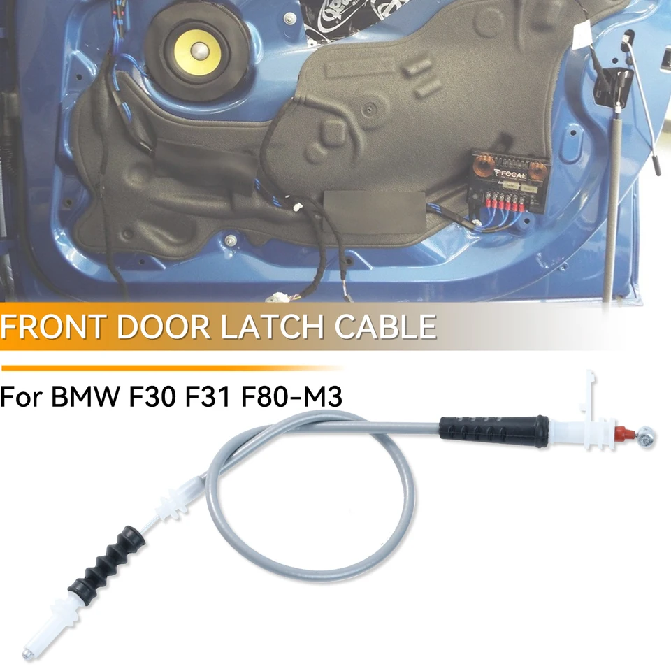 thumbnail image 2 of Genuine BMW F30 F31 F80 M3 Bowden Cable Front Door Lock 51217259828 NEW 2 of 12