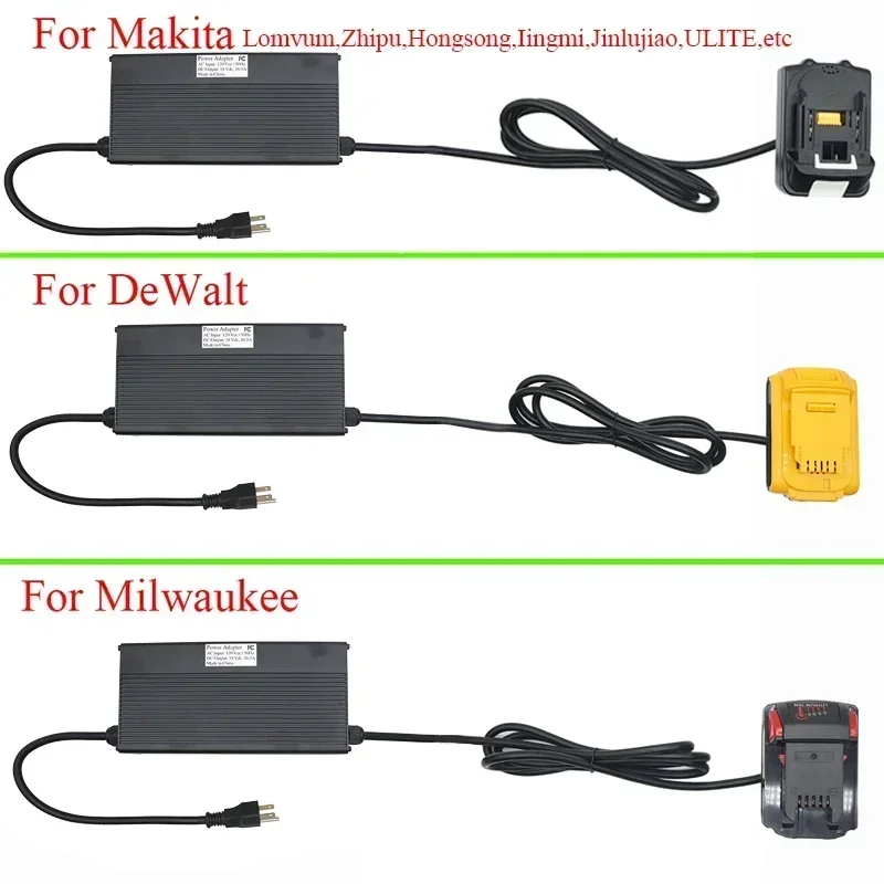 Makita 리튬 배터리 도구 용 밀워키 용 Dewalt 용 AC 110V DC 18V 20V 전원 공급 장치 변환기 어댑터 HongSong Lomvum ZhiPu