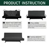 Stretch Armless Sofa Bed Cover Without Armrest Slipcover Solid Color Fitted Foldable Futon Cover with Elastic Bottom 5