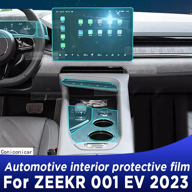 

For ZEEKR 001 EV 2023 Gearbox Panel Navigation Screen Automotive Interior TPU Protective Film Cover Anti-Scratch Sticker Protect