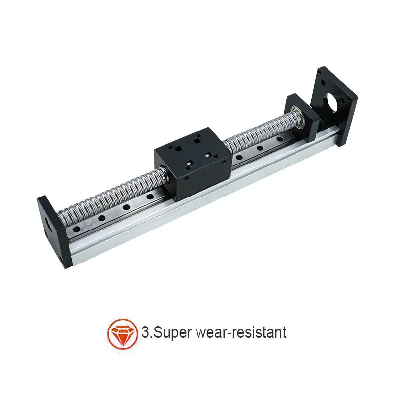 GX1204/1605/1610 Ball Screw Z Axis Motion Table CNC Sliding Stage Travel 100-200mm Linear Shaft Rail Support Nema17/Nema23 Step image 4