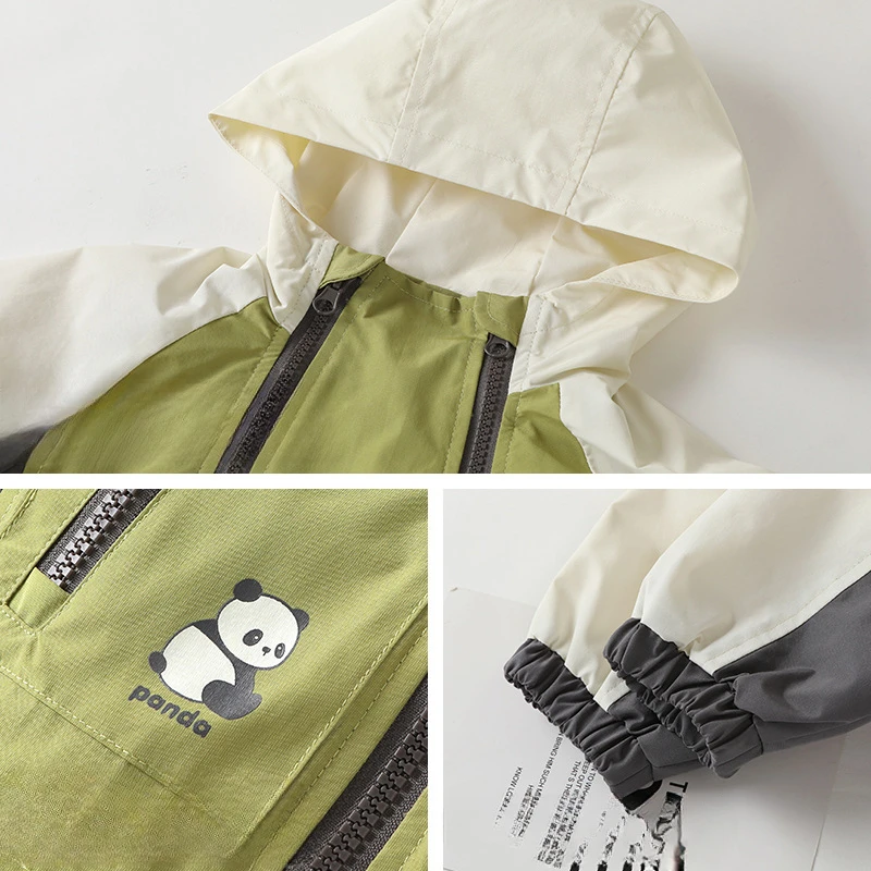 Outdoor Jacket Sports Baseball Uniform Warm Outerwear Windbreaker Hooded Coat Camping Hiking Zipper Children Hiking Jackets
