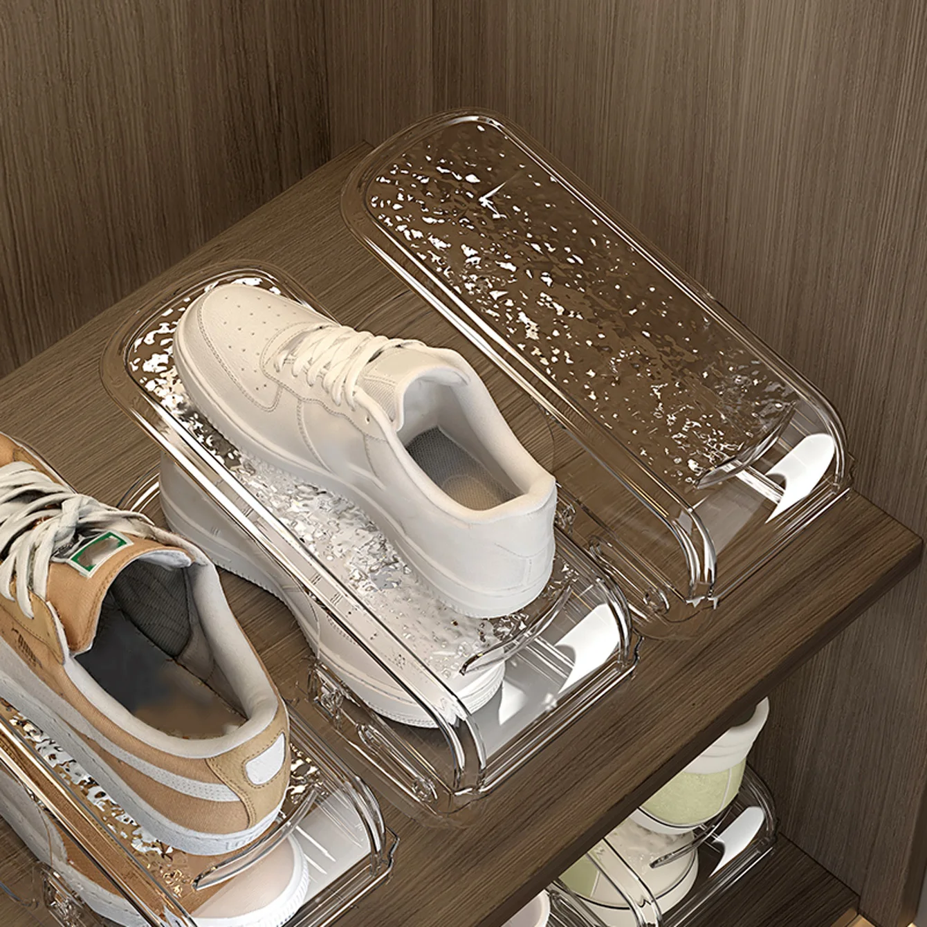 2 storage shoe racks retail shoe display racks, convenient for storage at home and in store, multifunctional organizer