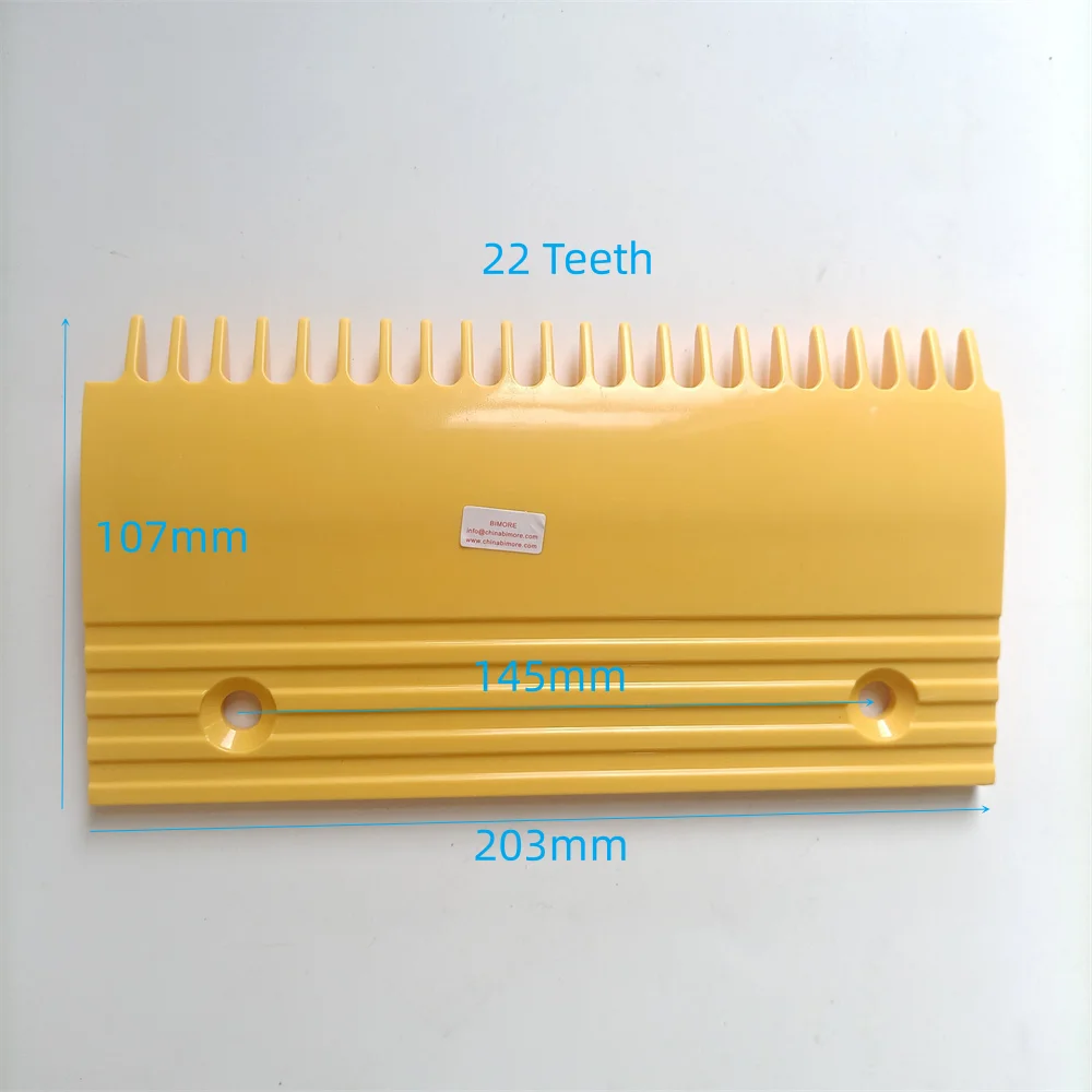 L4731A Escalator Yellow Plastic Comb Plate Middle 22T L 203 W 107 mm