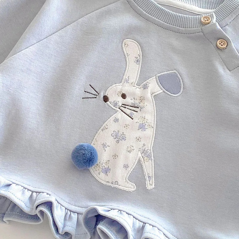 Cute Flower Bunny Kids Hoodie Pullover