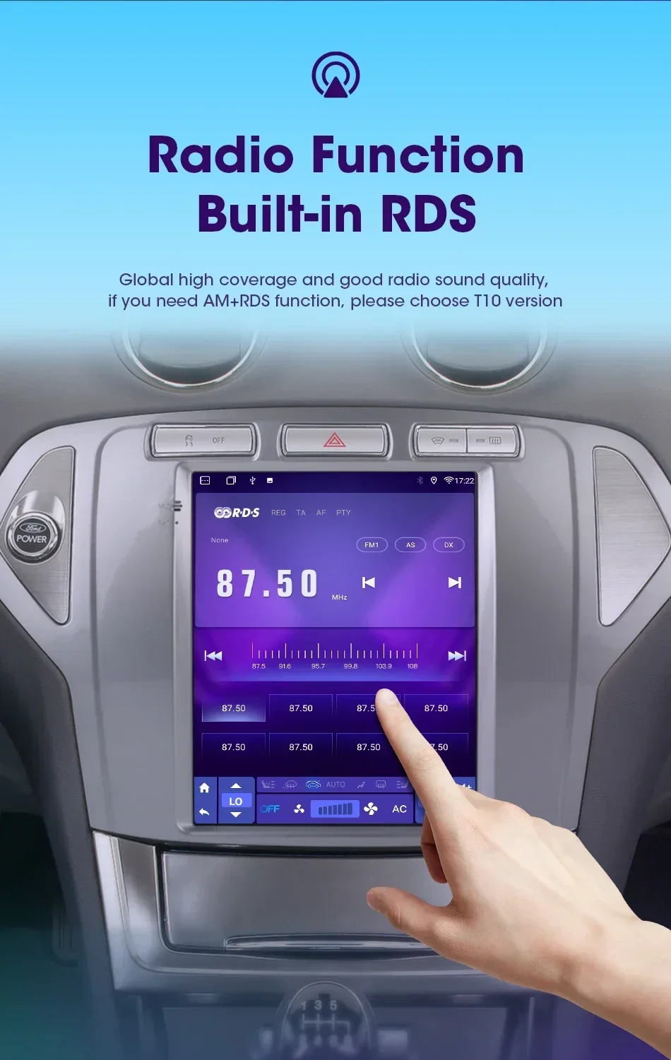 Srnubi Android 13 Autoradio für Ford Mondeo mk4 Galaxy A/C 2007–2010 Multimedia Video 2Din 9,7 Zoll 4G WIFI GPS Carplay Navigation – Detail 23