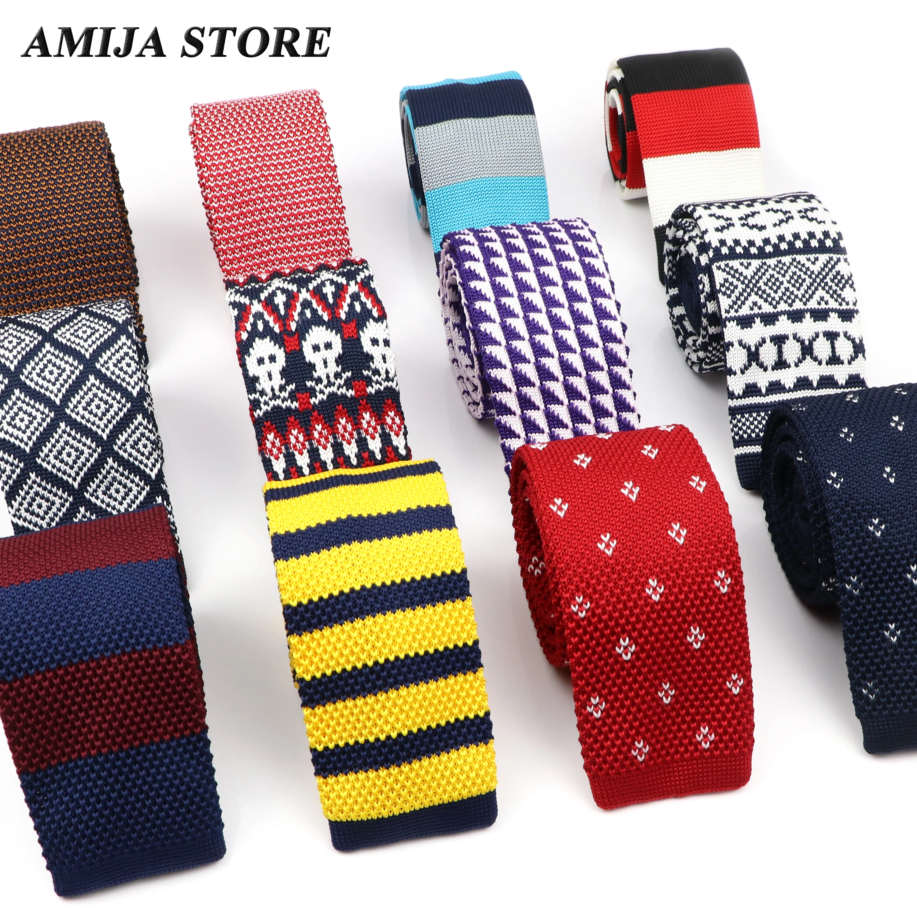 

Fashion Men's Colourful Tie Floral Knit Knitted Tie Necktie Print Striped Narrow Slim Skinny Woven Plain Cravate Narrow Neckties